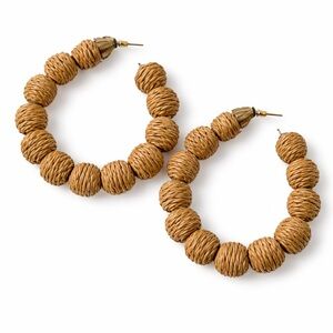 Rattan Hoop Earrings